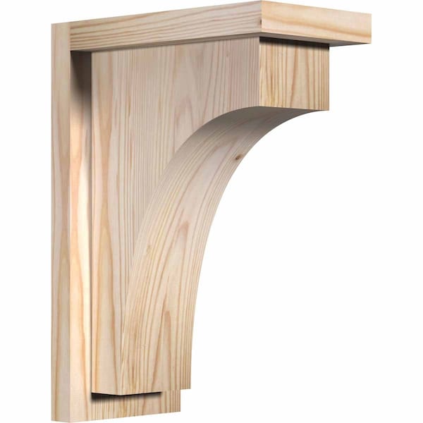 Ekena Millwork Huntington Smooth Corbel w/Backplate, Douglas Fir, 5 1/2"W x 10"D x 14"H COR06X10X14HUN01SDF - main
